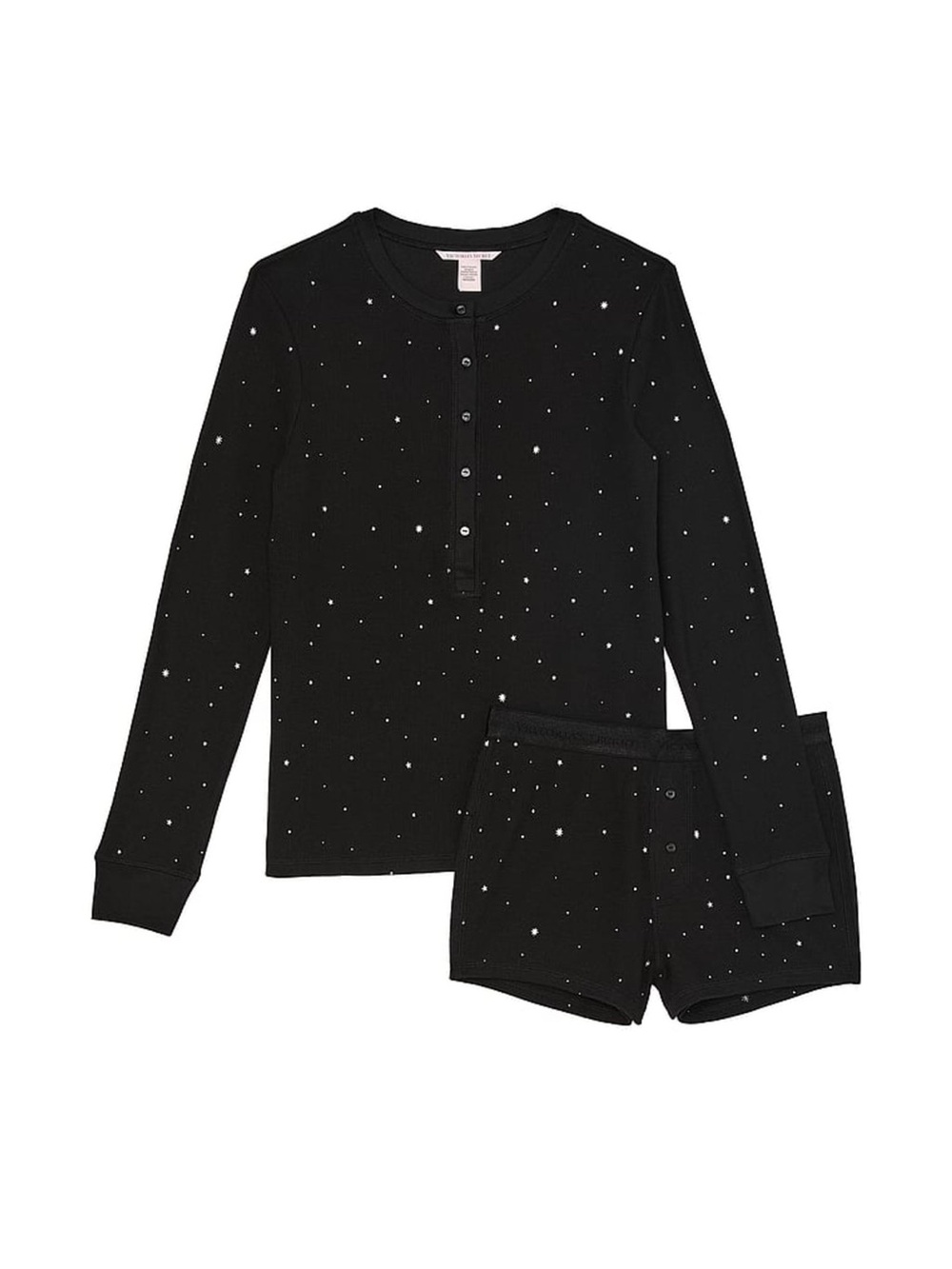 ‼️NEW‼️Victorias Secret Black Pajama Set With Stars